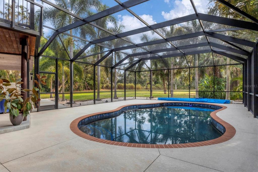 2308 Shadow Oaks Road Sarasota, FL 34240 - Photo 56 of 84 a view of a swimming pool with a patio