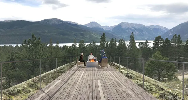 a view of a terrace with a yard