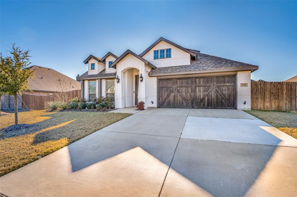 538 Barley Drive Waxahachie, TX 75165 - Photo 1 of 23 View of front of home featuring a front yard and a garage