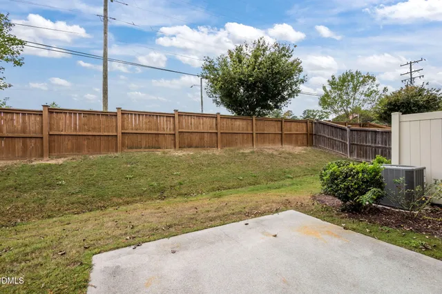 an aerial view of a pool
