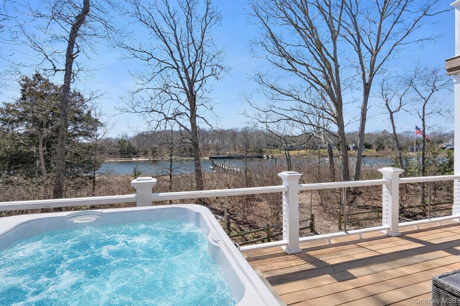 2280 Deep Hole Drive Mattituck, NY 11952 - Photo 23 of 35 Water views of the wide open creek from the hot tub on the expansive upper level deck