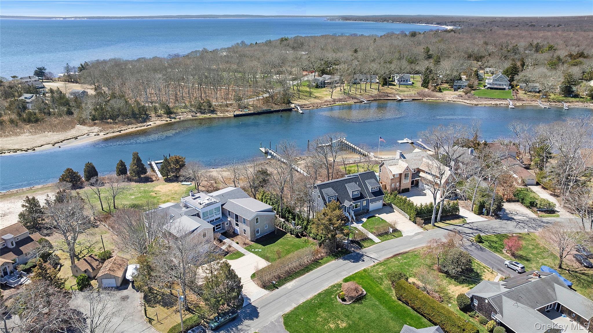 2280 Deep Hole Drive Mattituck, NY 11952 - Photo 28 of 35 Aerial view of the waterfront setting