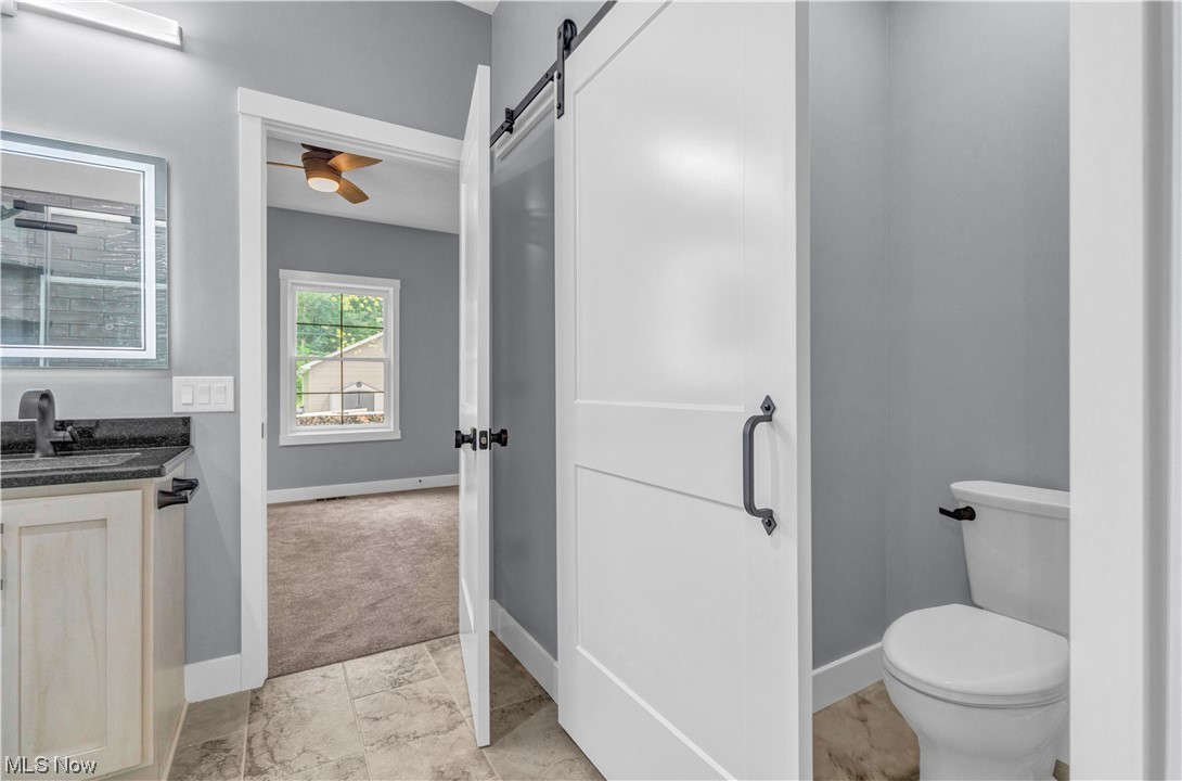 260 Morgan Terrace Rome, OH 44085 - Photo 16 of 27 Barn door feature in Jack and Jill bath