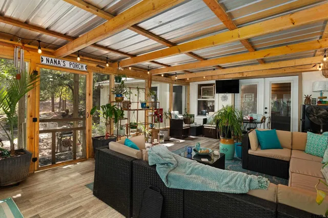 a outdoor space with furniture