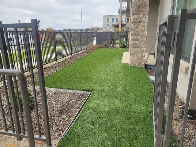 a view of a backyard with garden