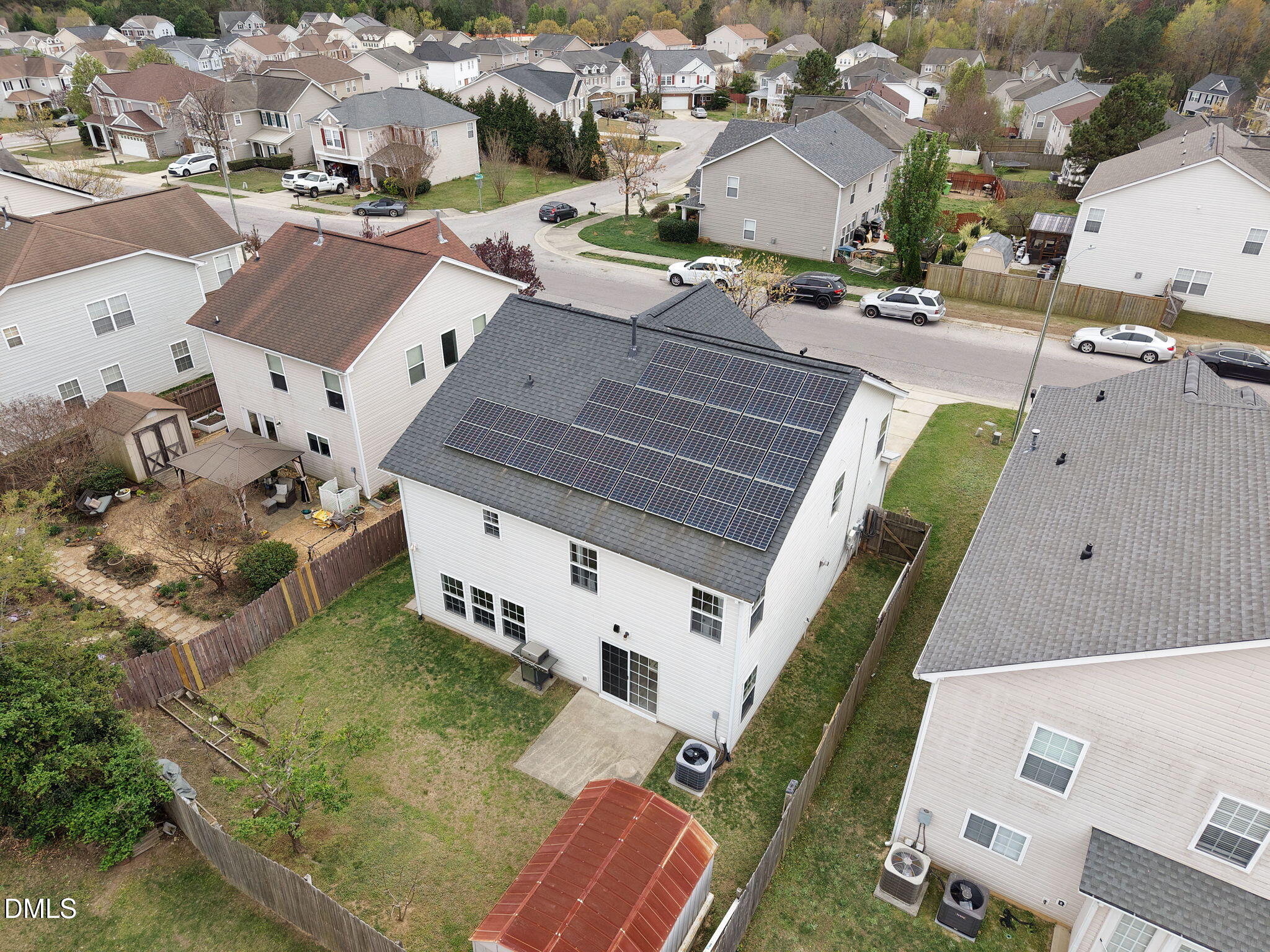 6307 Quitman Trail Raleigh, NC 27610 - Photo 8 of 35 an aerial view of a house with a yard