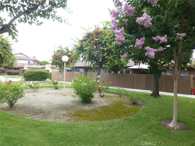 a view of a backyard with a garden