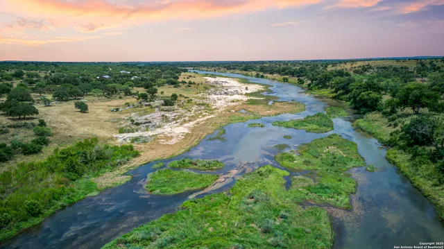 a view of a lake with houses