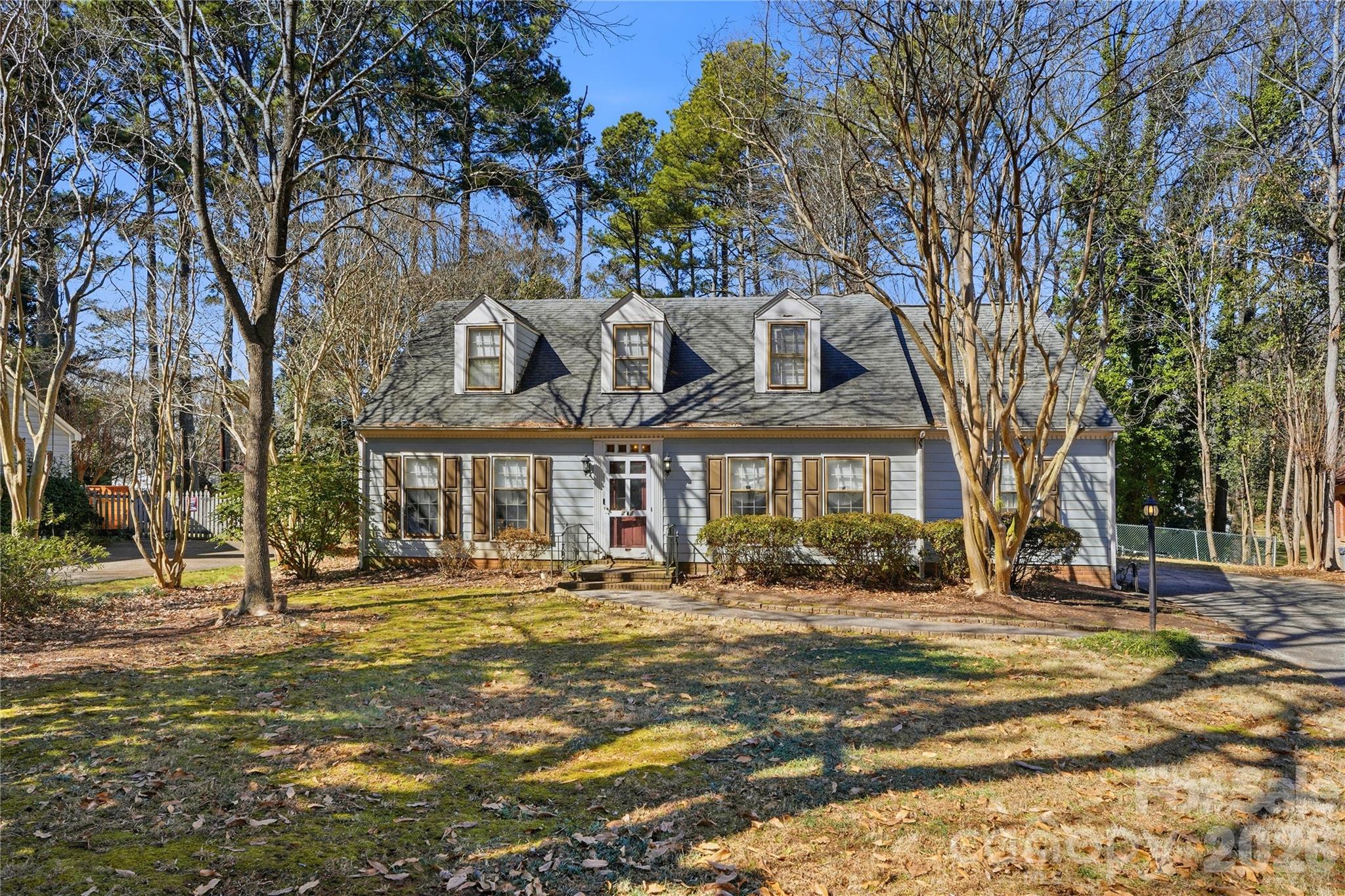 a front view of a building