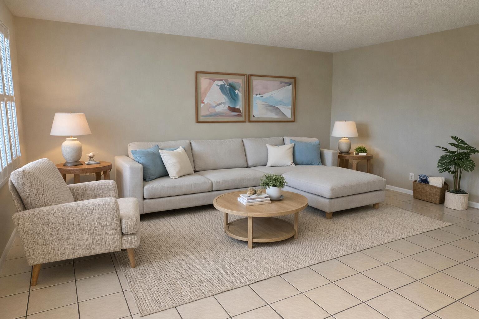 894 Flanders South Delray Beach, FL 33484 - Photo 4 of 21 a living room with furniture and a lamp