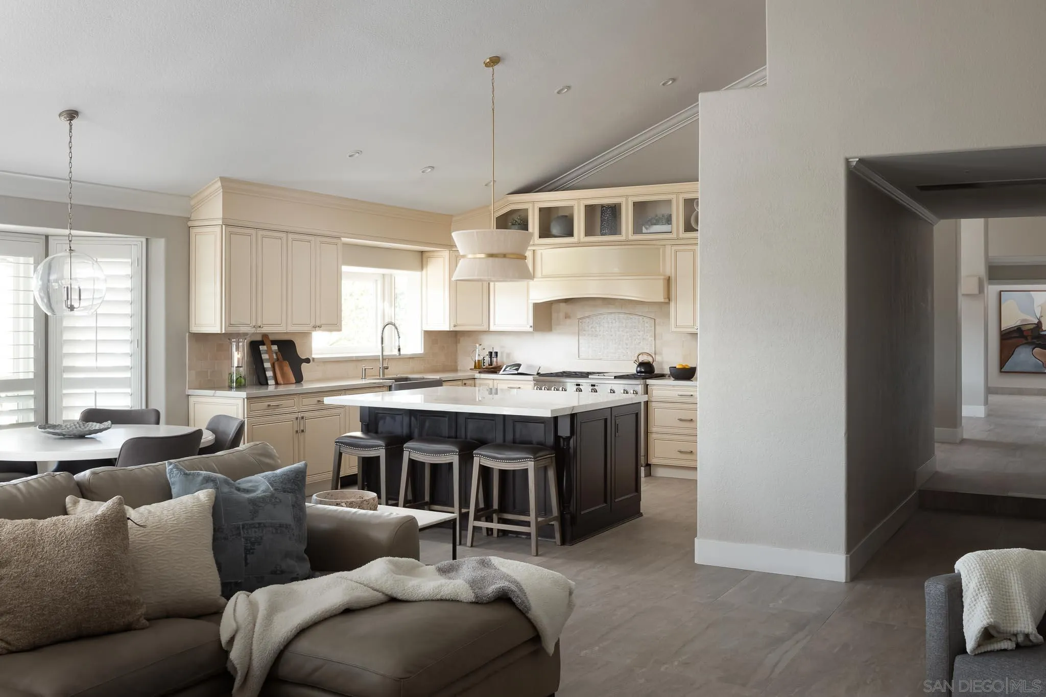 12645 Treehill Place Poway, CA 92064 - Photo 14 of 52 a living room with stainless steel appliances granite countertop a couch and a view of living room