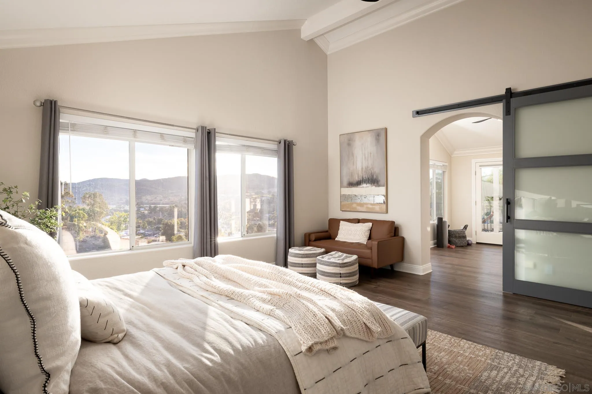 12645 Treehill Place Poway, CA 92064 - Photo 31 of 52 a bedroom with a bed and a large window