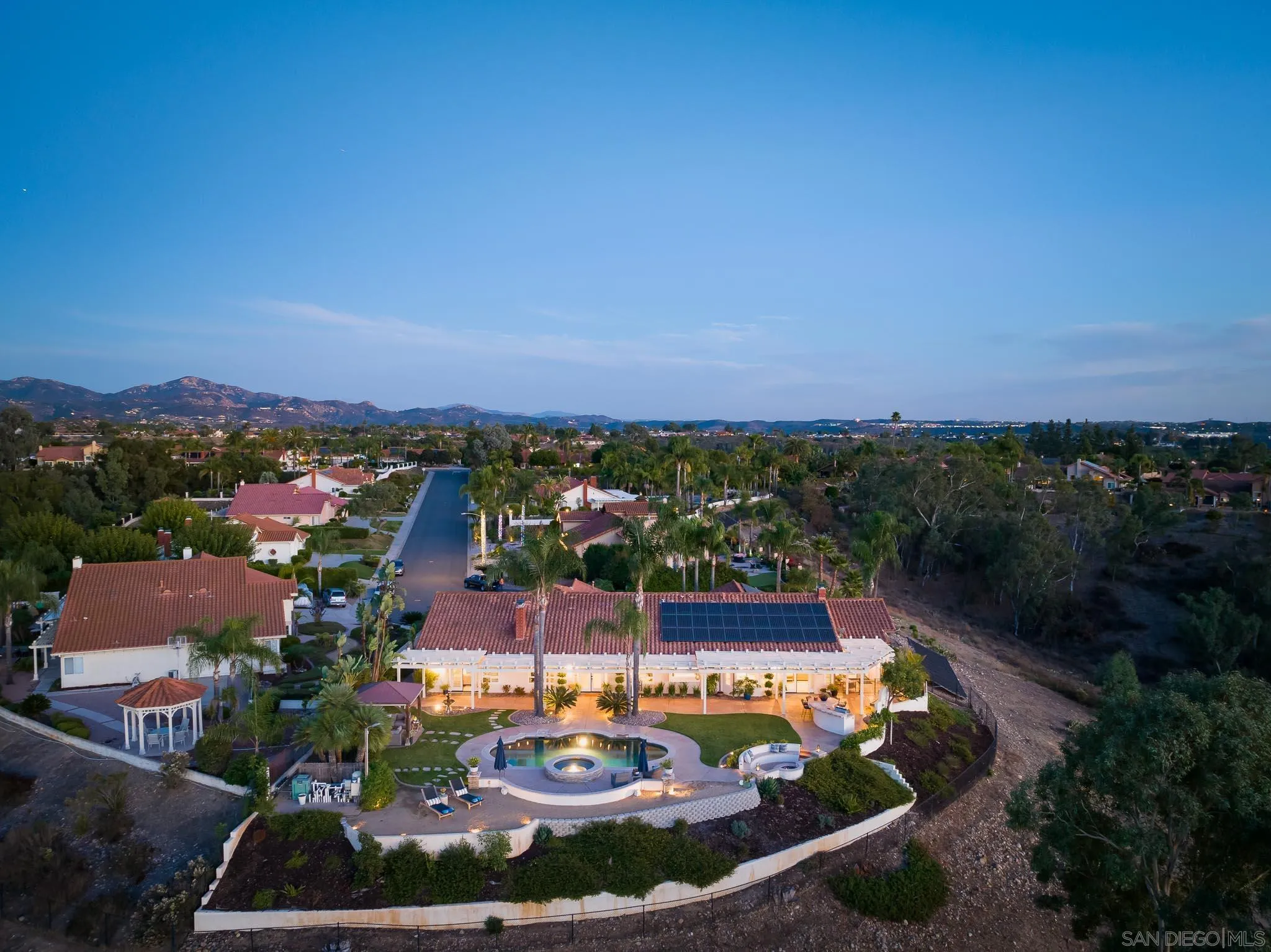 12645 Treehill Place Poway, CA 92064 - Photo 46 of 52 an aerial view of residential houses with outdoor space