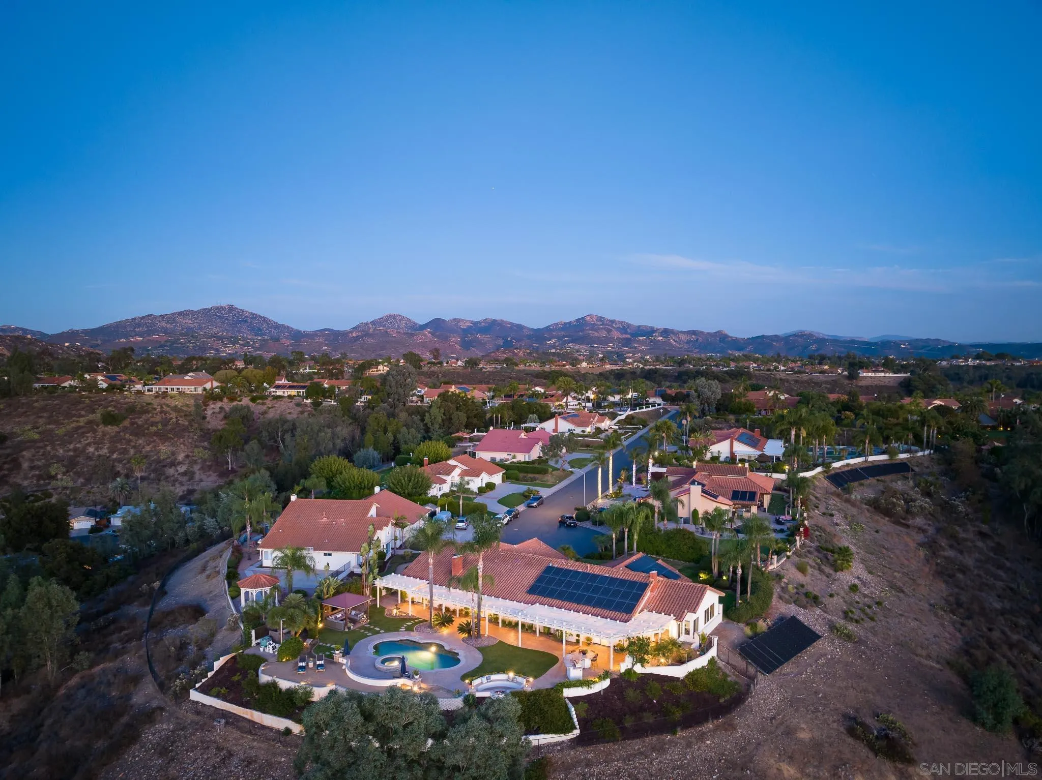 12645 Treehill Place Poway, CA 92064 - Photo 47 of 52 a view of a city with mountains