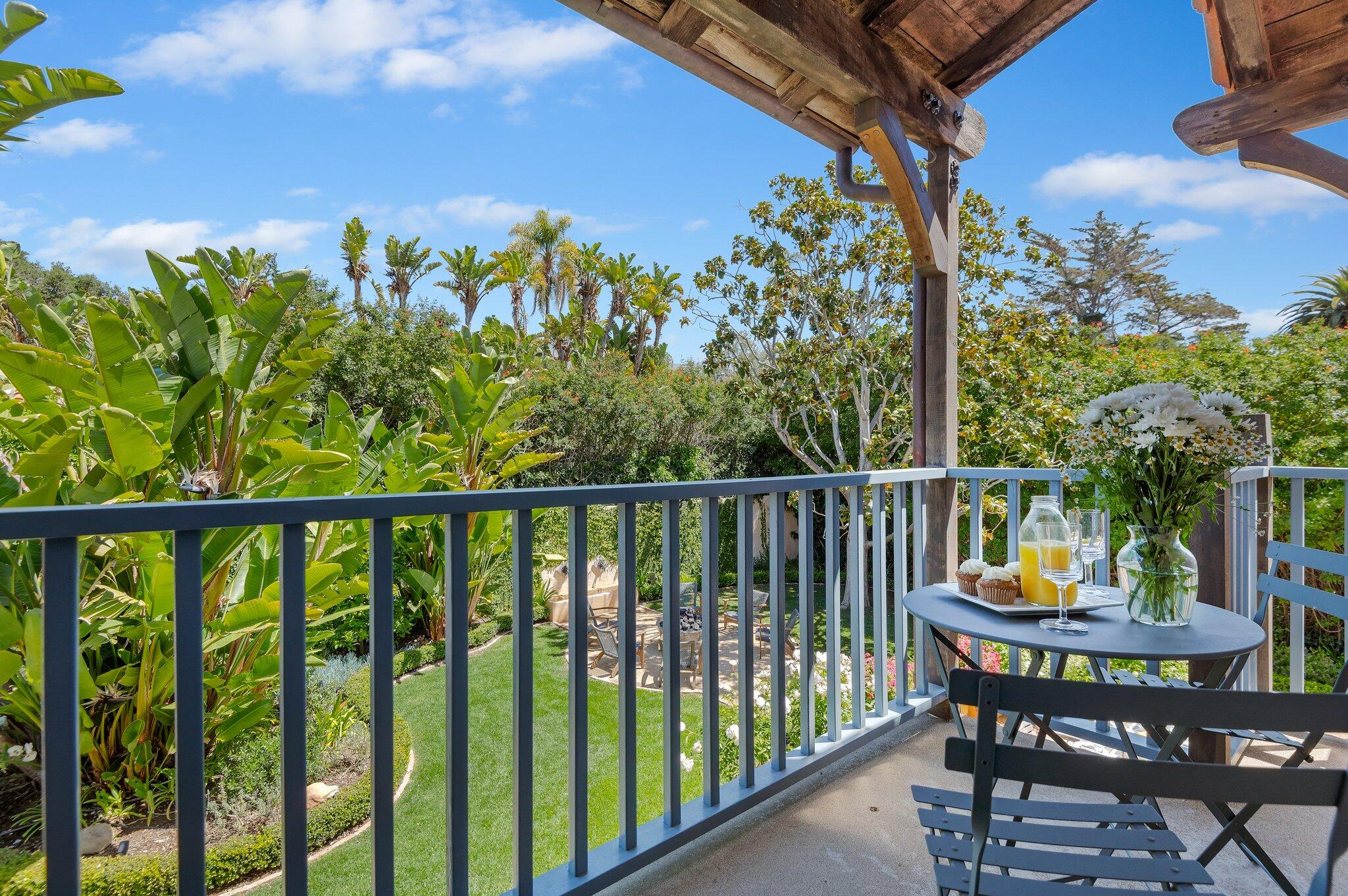 1520 Lingate Lane Montecito, CA 93108 - Photo 22 of 38 a view of a balcony with wooden floor and fence