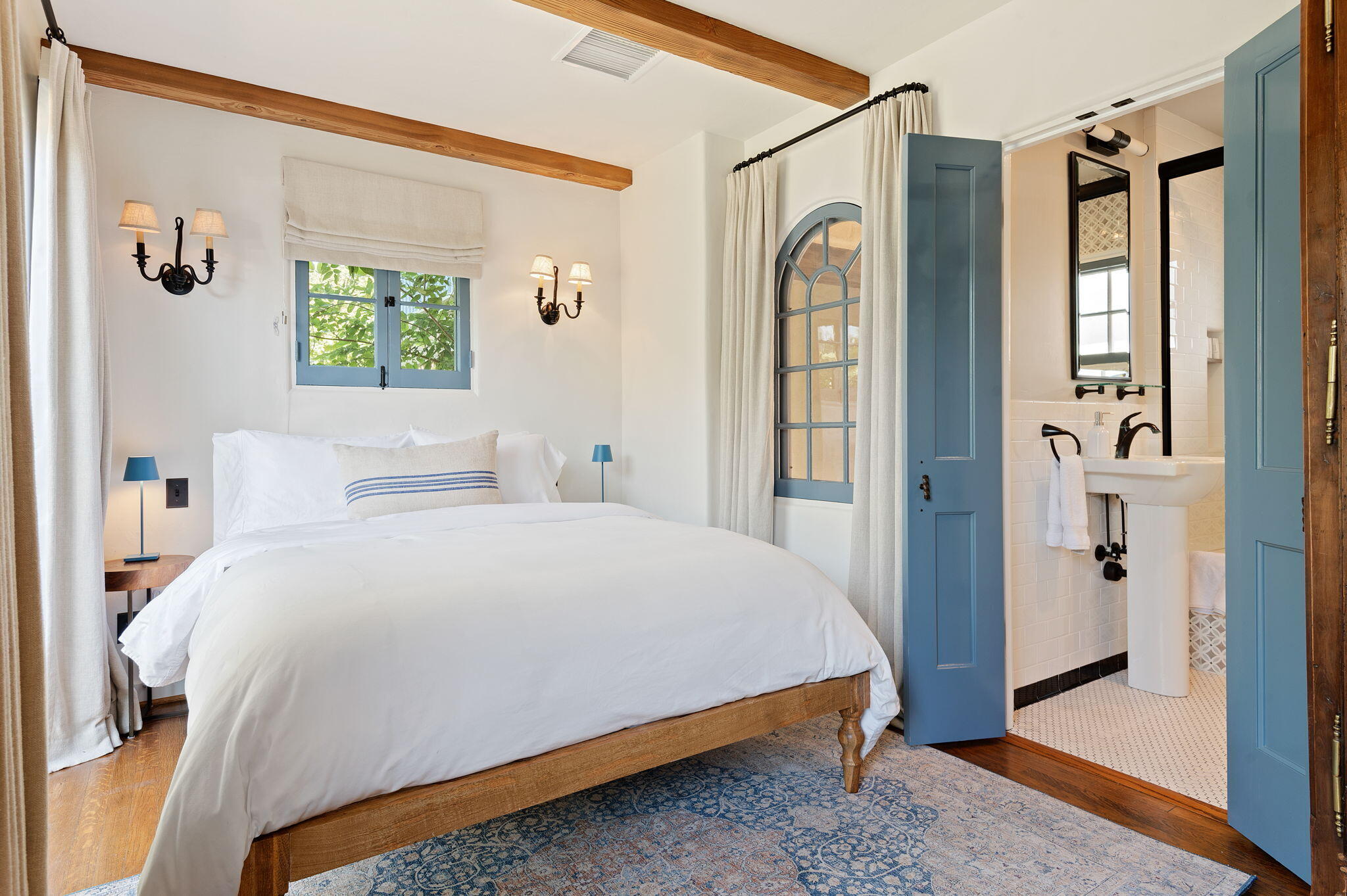 1520 Lingate Lane Montecito, CA 93108 - Photo 26 of 38 a bedroom with a bed and a window