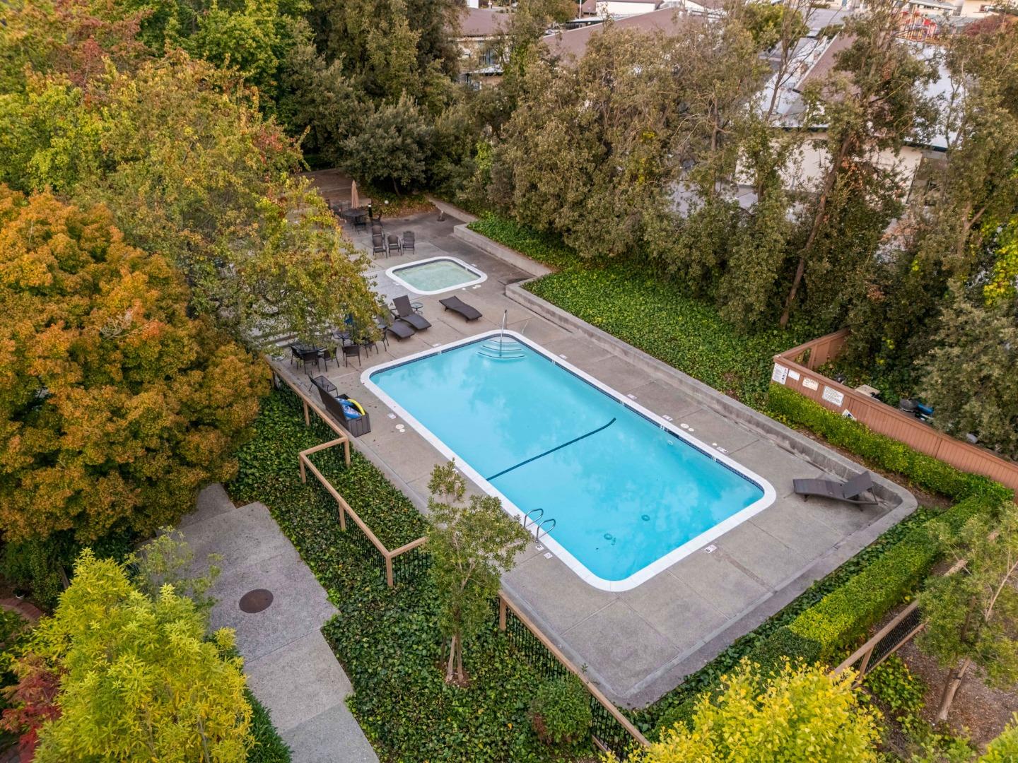 1631 Grant Road Mountain View, CA 94040 - Photo 44 of 51 an aerial view of a backyard