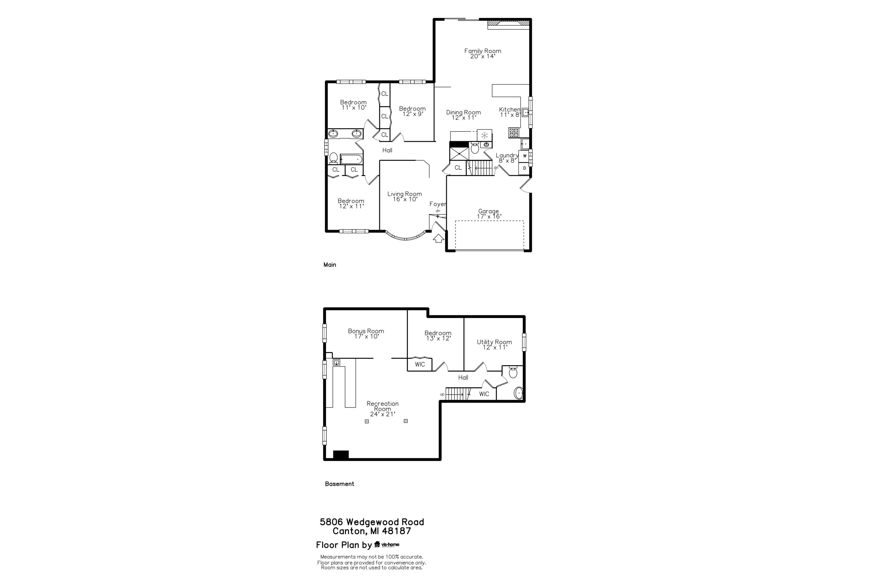 5806 Wedgewood Road Canton, MI 48187 - Photo 50 of 50 plan_floorhc