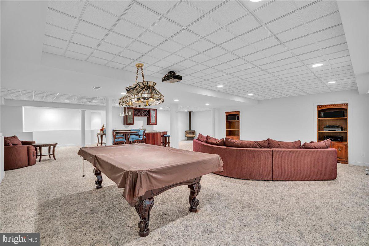 735 Hartford Road Moorestown, NJ 08057 - Photo 34 of 36 Basement Multi-Use Room w Fireplace