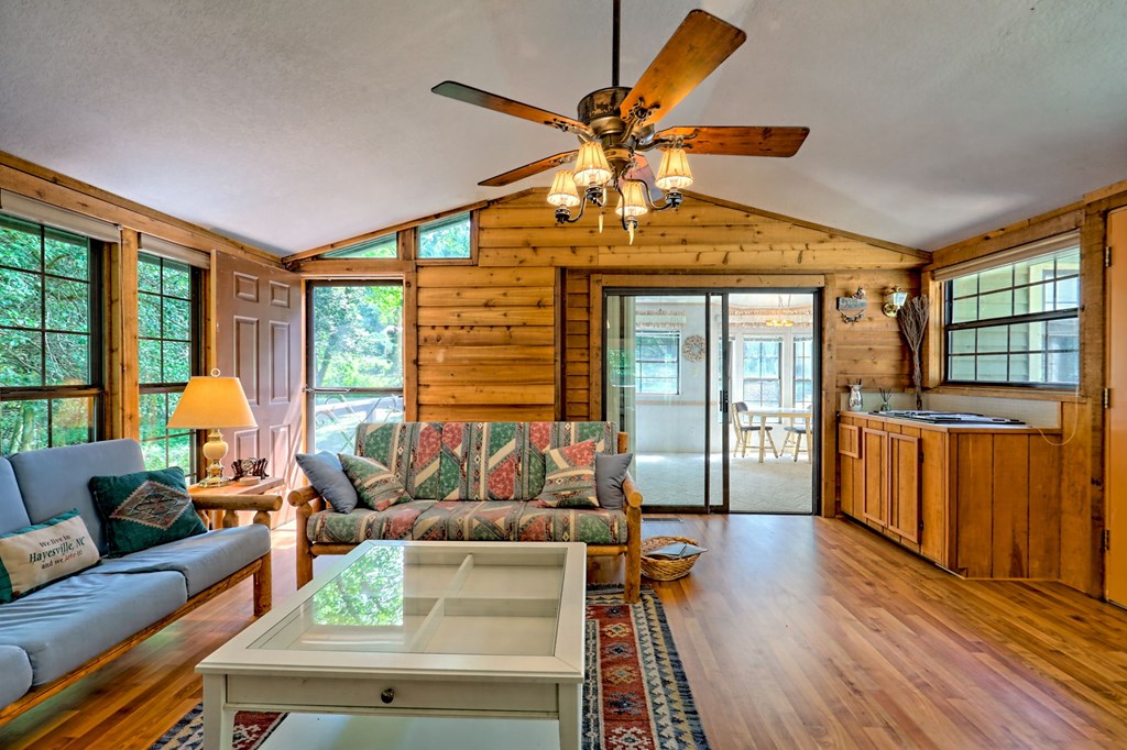 641 Cold Branch Road Hayesville, NC 28904 - Photo 11 of 65 a living room with furniture and a large window