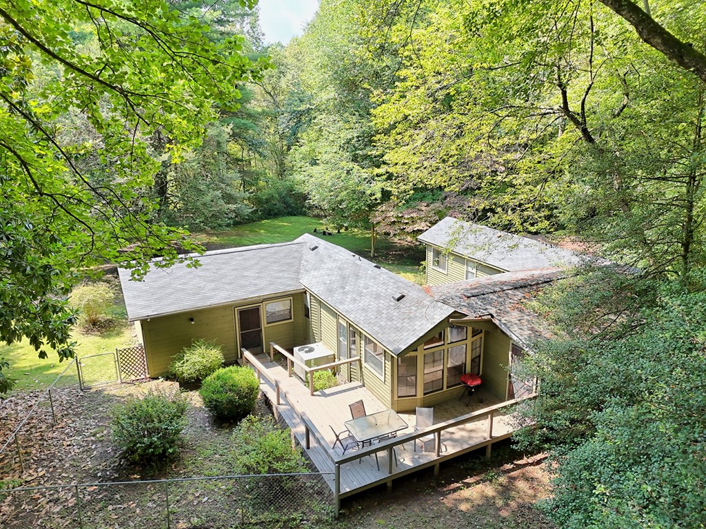 641 Cold Branch Road Hayesville, NC 28904 - Photo 60 of 65 an aerial view of a house with a big yard