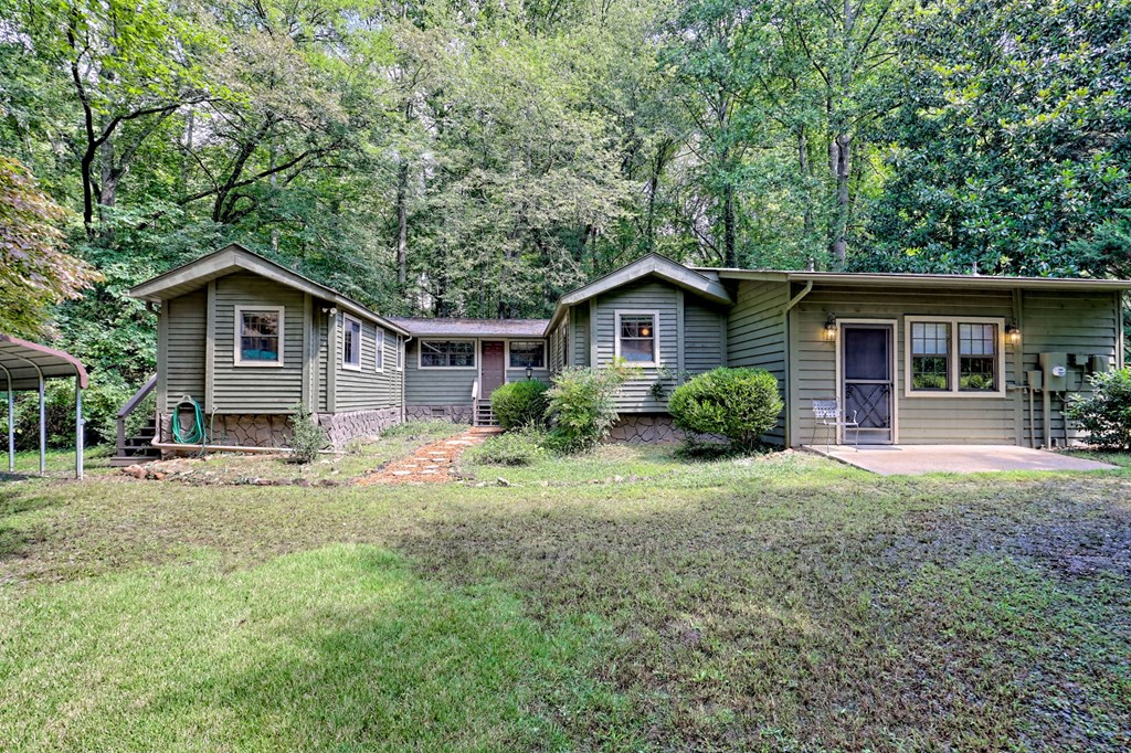 641 Cold Branch Road Hayesville, NC 28904 - Photo 61 of 65 a front view of house with yard and green space
