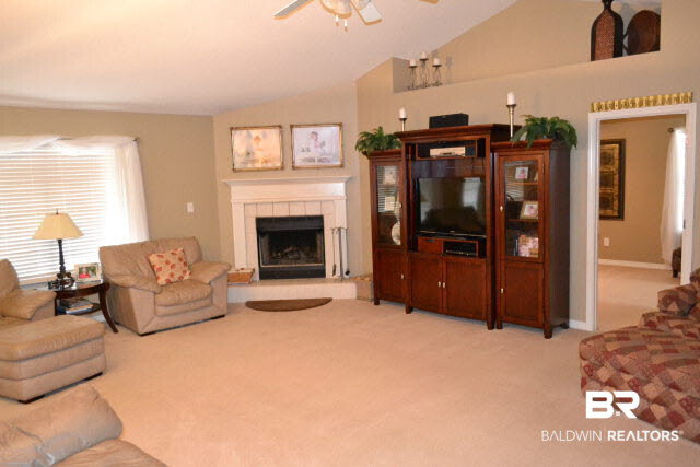 12191 Verona Court Foley, AL 36535 - Photo 3 of 21 The large 18x23 Great Room has a wood burning corner fireplace for chilly or romantic evenings