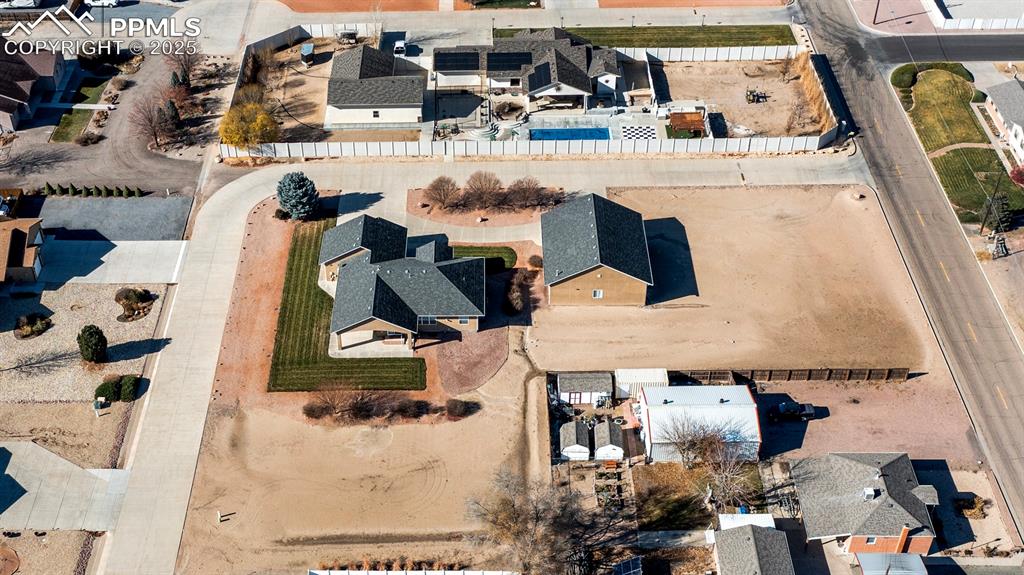 24484 Gale Road Pueblo, CO 81006 - Photo 40 of 43 an aerial view of houses with outdoor space