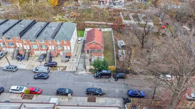 an outdoor space with seating