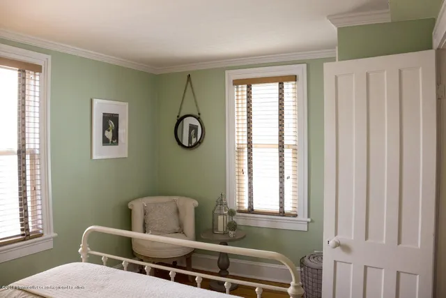 a room with furniture and windows