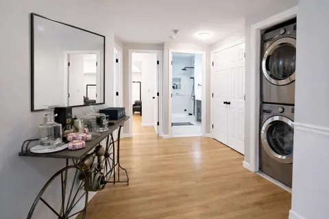 a view of a kitchen and dining room
