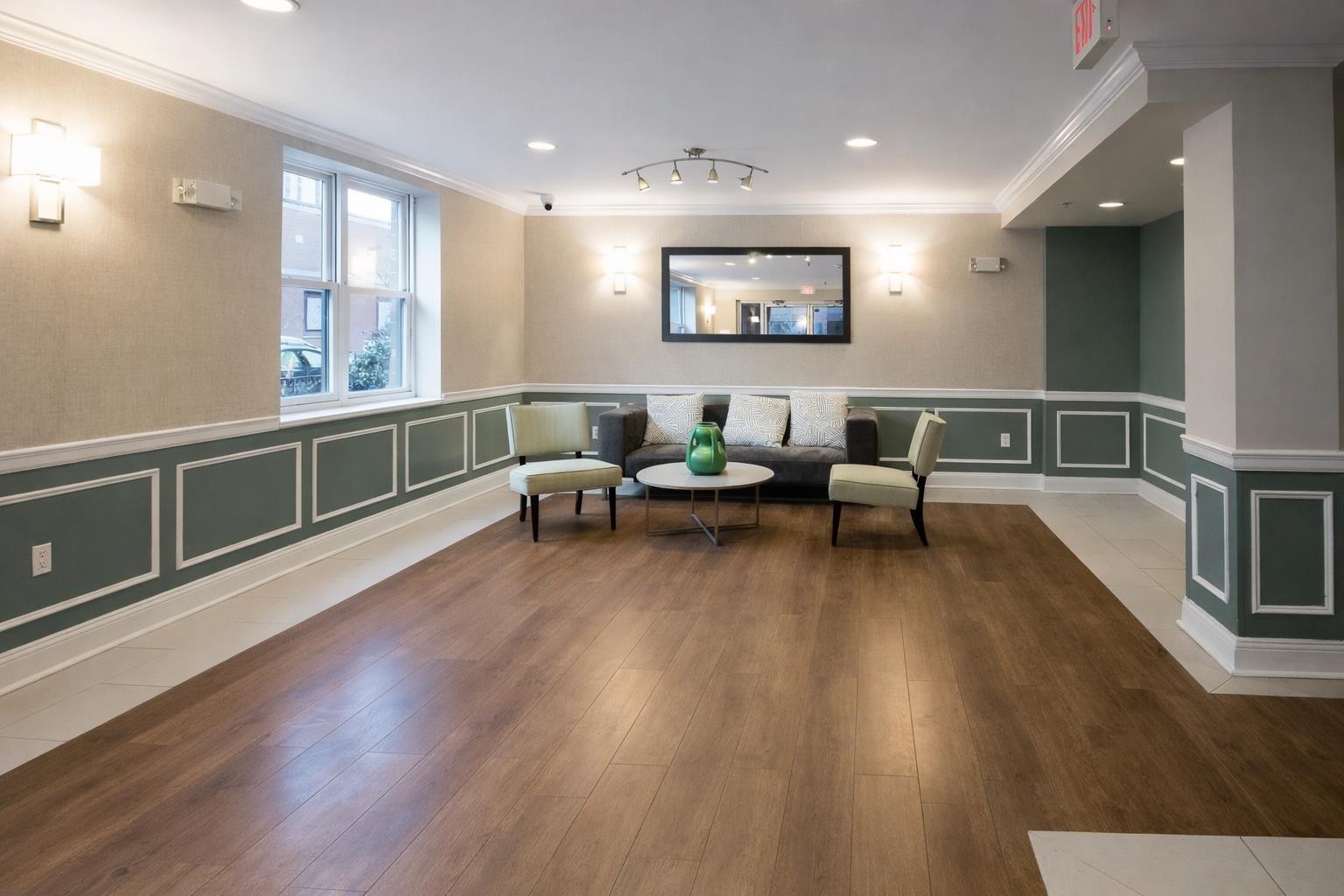 901 Madison Street, Unit 5F Hoboken, NJ 07030 - Photo 17 of 20 a living room with furniture and a wooden floor