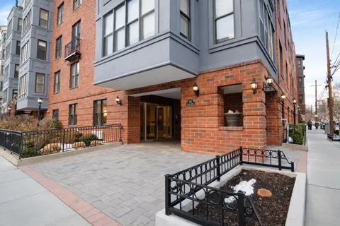 a view of a building with a window