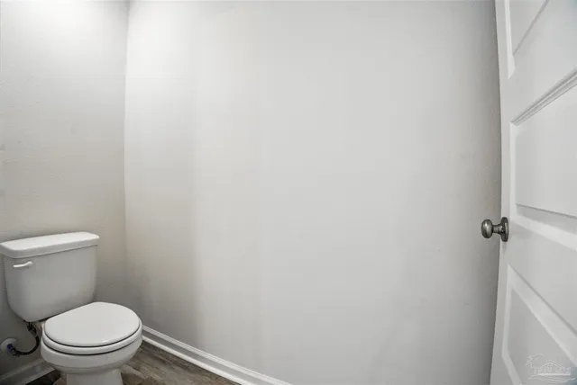 an aerial view of a swimming pool