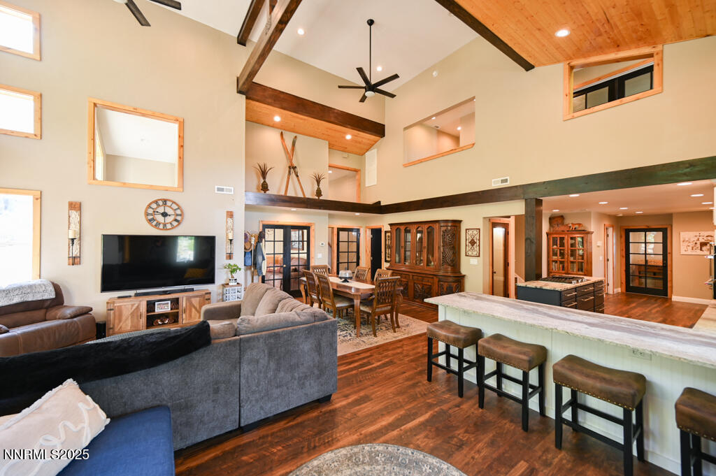 1147 Autumn Hills Road Gardnerville, NV 89460 - Photo 23 of 53 a living room with furniture and a flat screen tv