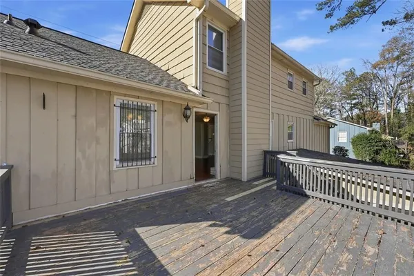 a view of a house with a deck