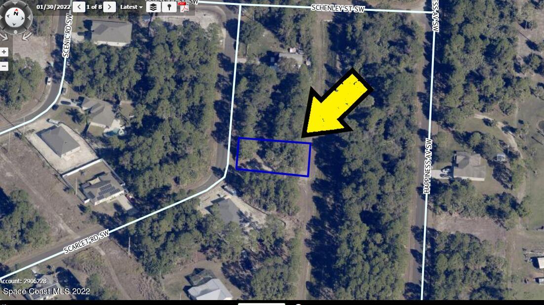 418 Scarlet Road Southwest Palm Bay, FL 32908 - Photo 1 of 5 a bird view of house and swimming pool