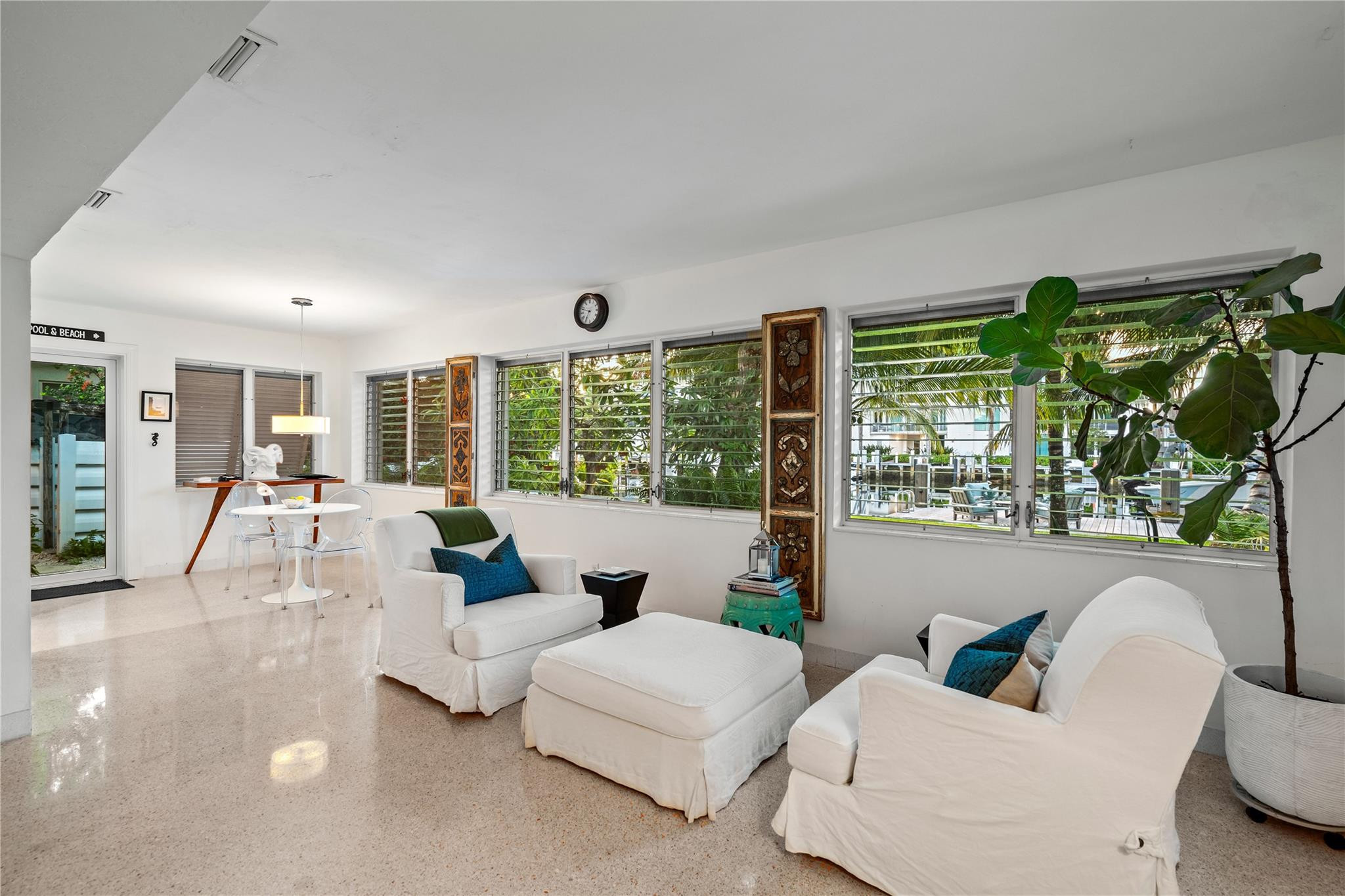 224 North Gordon Road Fort Lauderdale, FL 33301 - Photo 14 of 45 a living room with furniture and a large window