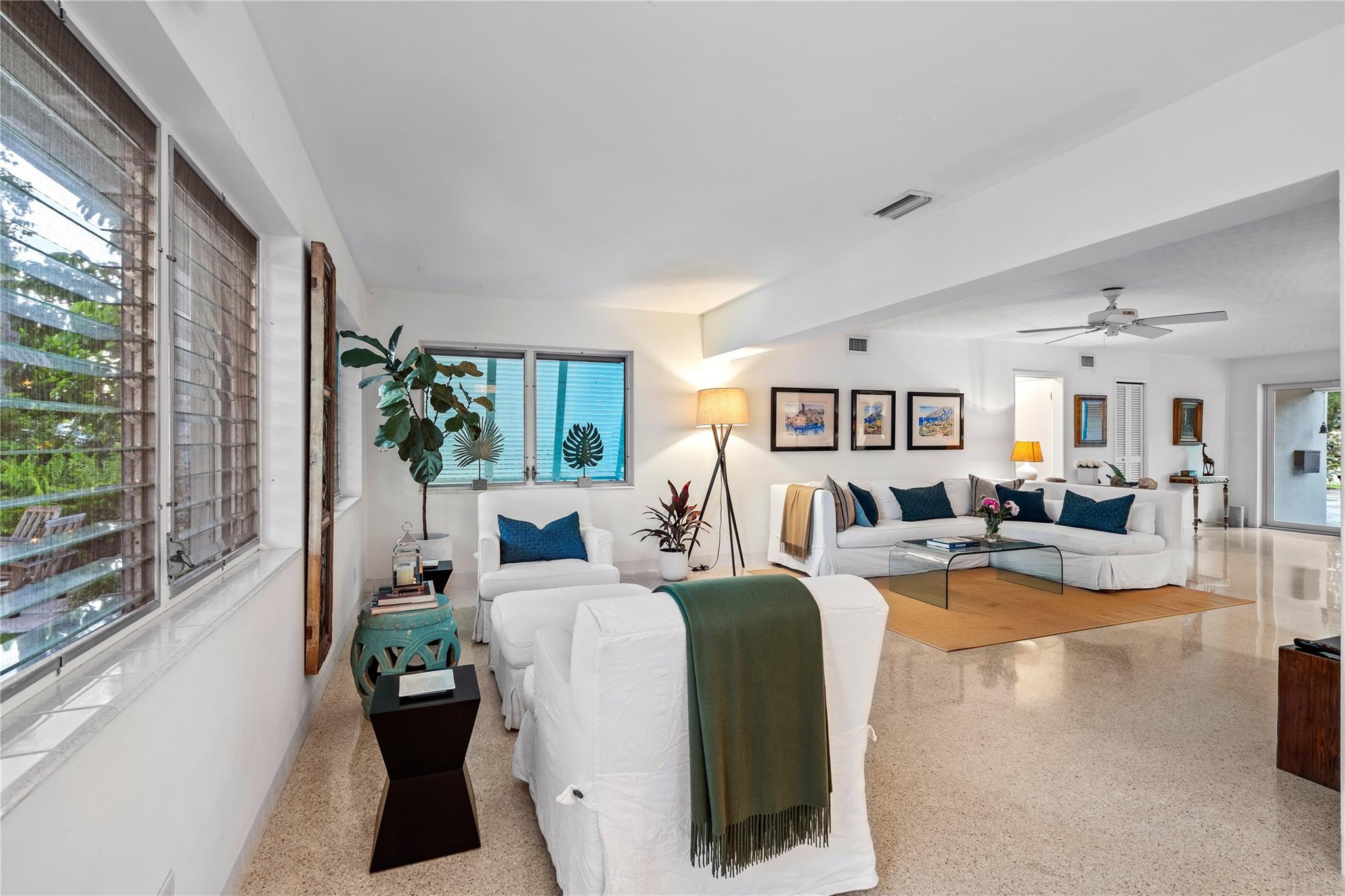 224 North Gordon Road Fort Lauderdale, FL 33301 - Photo 16 of 45 a living room with furniture and a large window