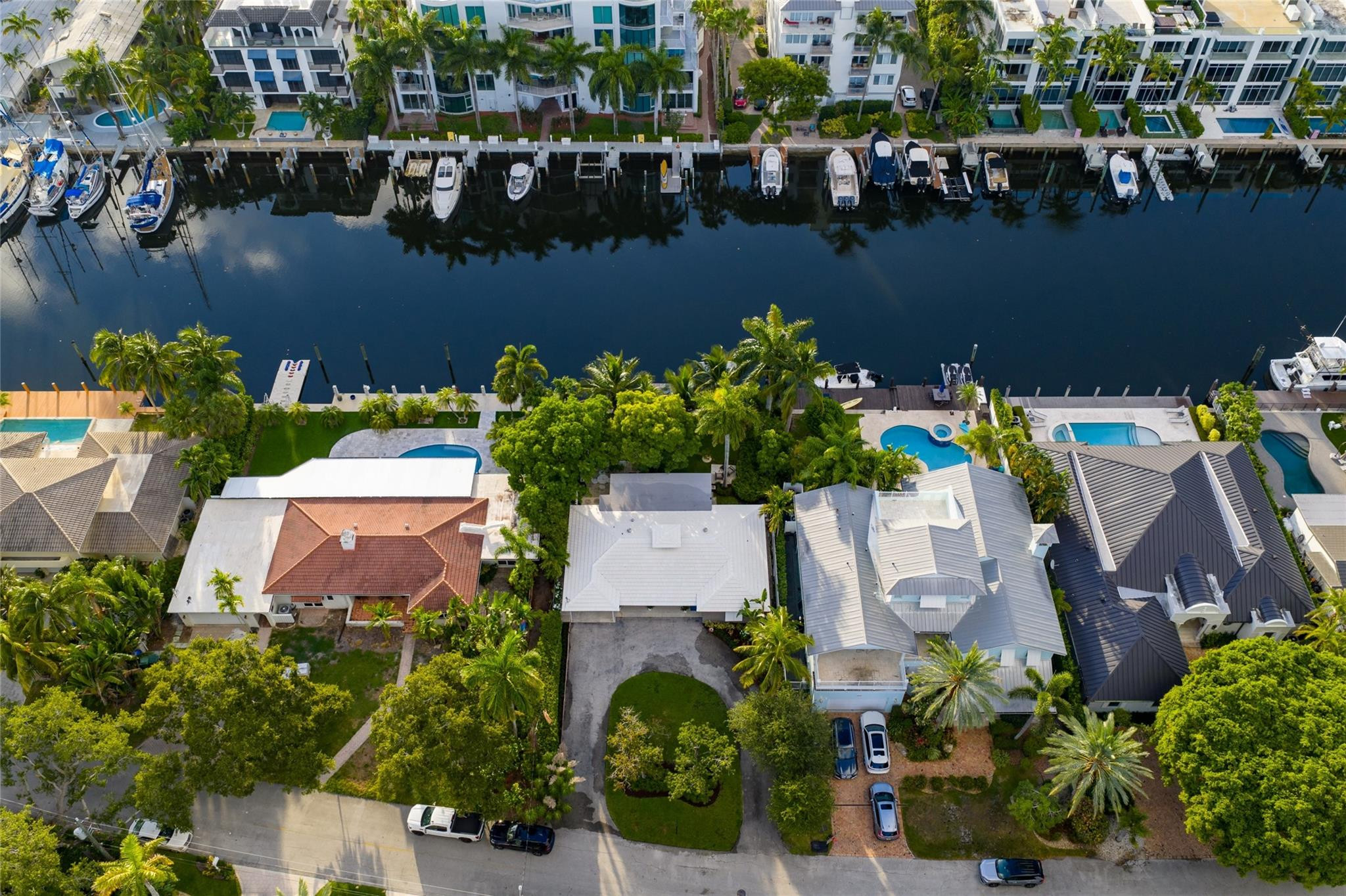 224 North Gordon Road Fort Lauderdale, FL 33301 - Photo 44 of 45 an aerial view of a house with a lake view