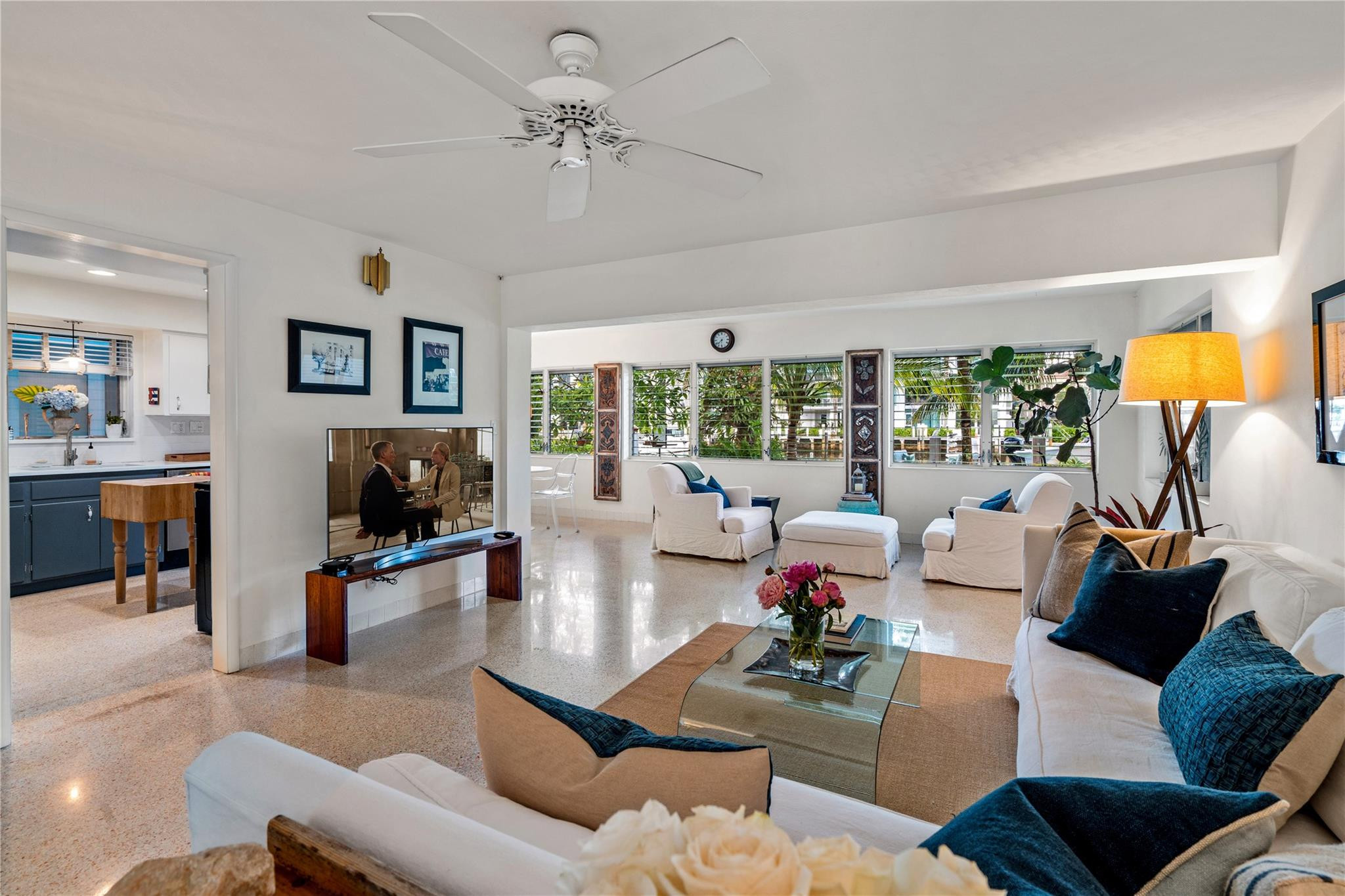 224 North Gordon Road Fort Lauderdale, FL 33301 - Photo 10 of 45 a living room with furniture and a large window
