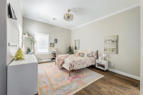 a bed room with a bed and a couch