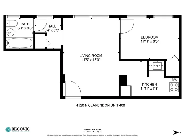 $1,563 | 4520 North Clarendon Avenue, Unit 608, Chicago, IL 60640