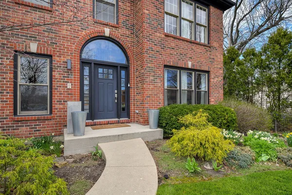 a front view of a house having yard