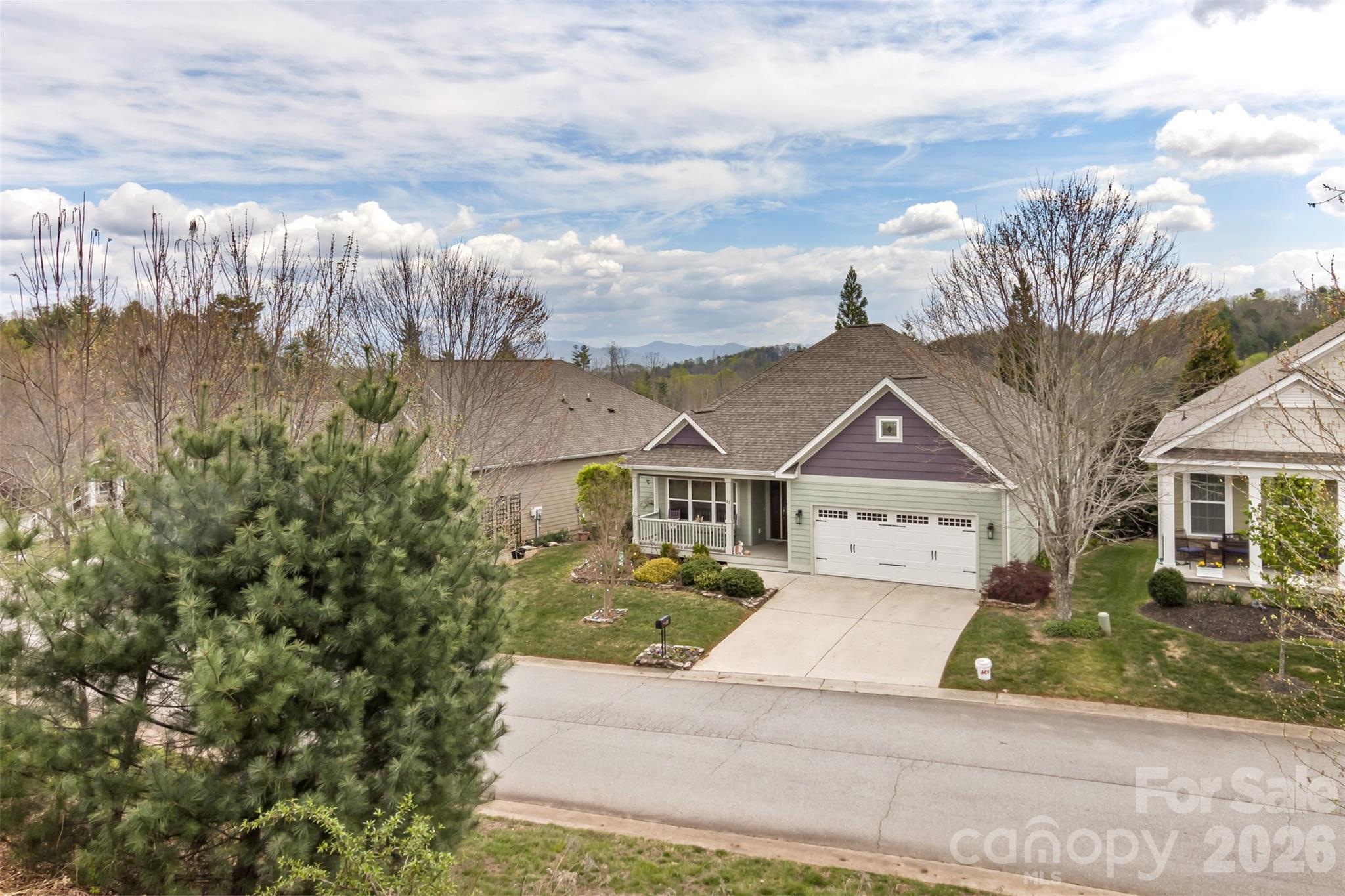 84 Rose Creek Road Leicester, NC 28748 - Photo 27 of 28 aerial view of a house with a garden and entryway