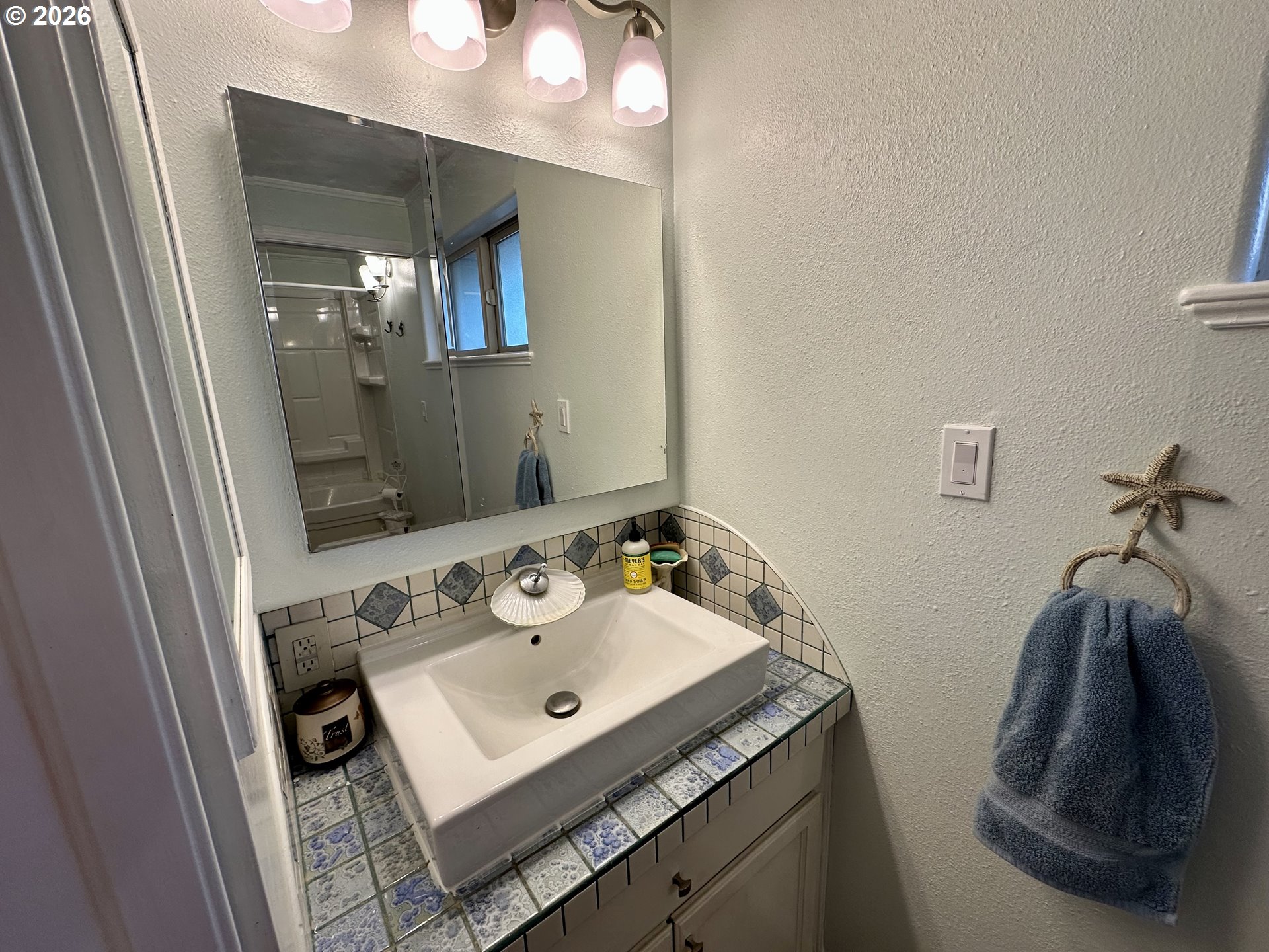 5664 Highbanks Road Springfield, OR 97478 - Photo 19 of 48 a bathroom with a sink and a mirror