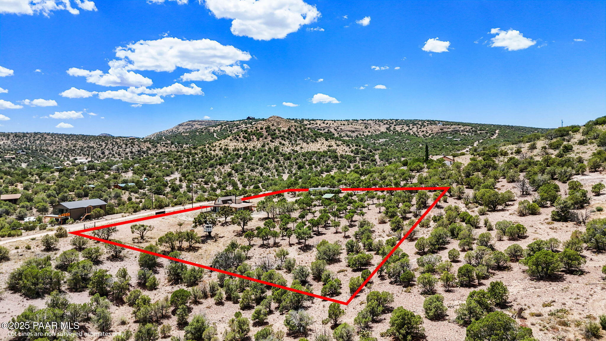 3280 West Cedar Heights Road Chino Valley, AZ 86323 - Photo 42 of 45 Aerial (3) Lot Lines