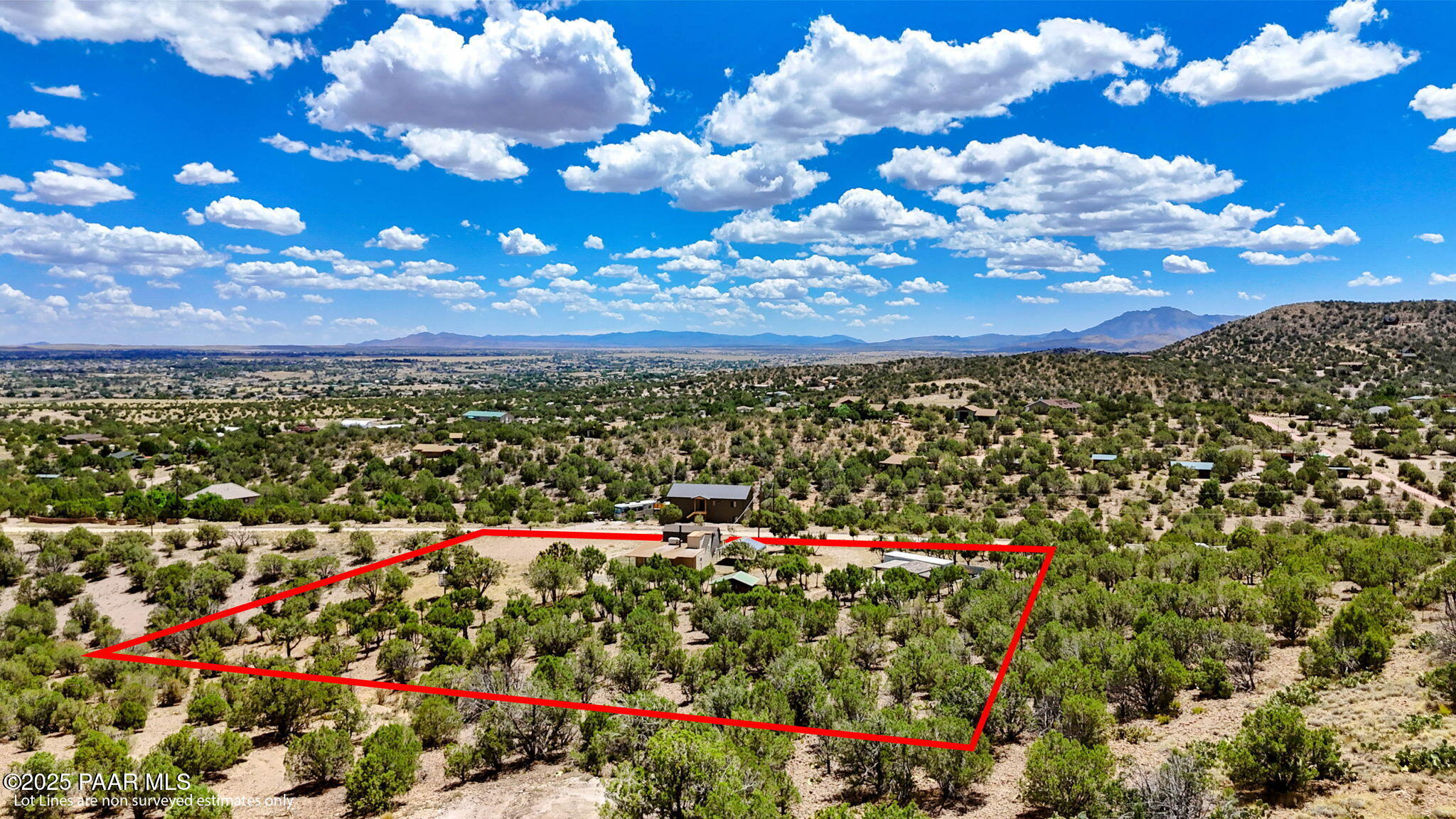 3280 West Cedar Heights Road Chino Valley, AZ 86323 - Photo 44 of 45 Aerial (4) Lot Lines