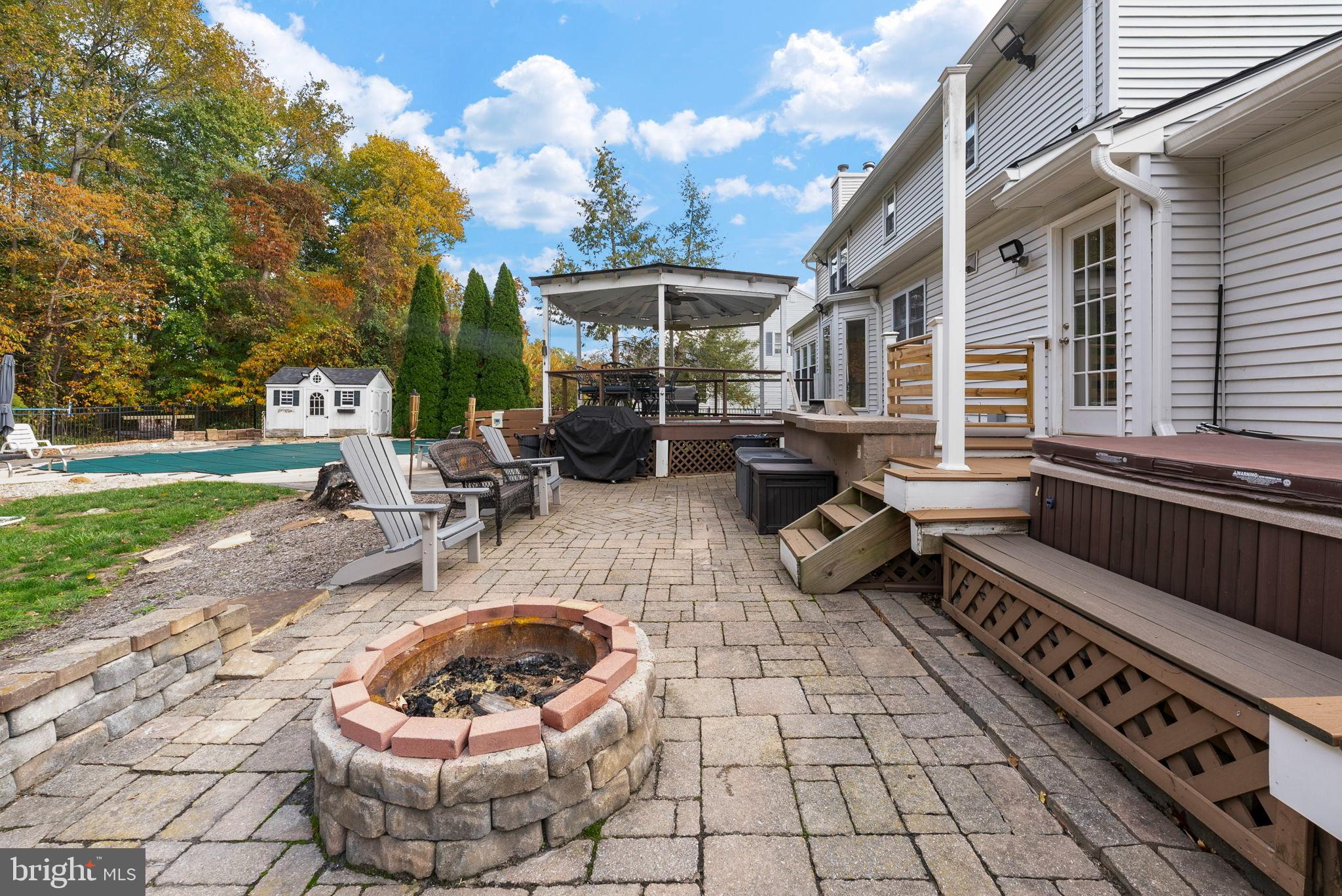 40 Doe Drive Hamilton, NJ 08620 - Photo 49 of 62 a view of a patio with a dining table and chairs