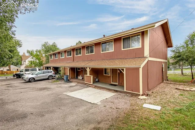 a view of a house with a patio